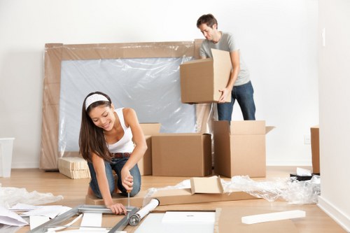 Removal team calculating a transparent quote for a Lambeth move