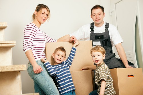 Removal team preparing for a move in Lambeth