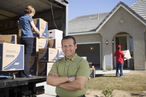 Staff cooperating during a house move with clear access routes