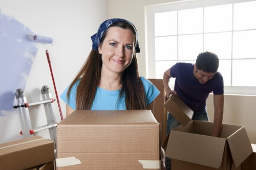 Move team transporting packed household goods safely