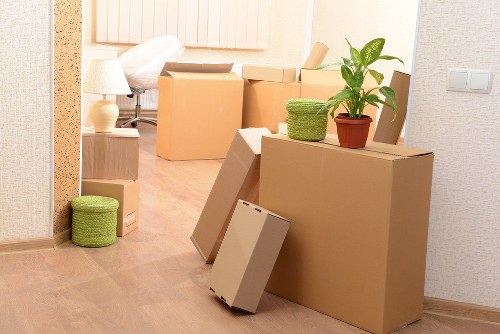 Furniture pick-up service handling a wardrobe removal near a Lambeth residential street