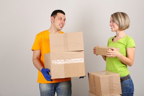 Careful packing of household items for a Lambeth house move